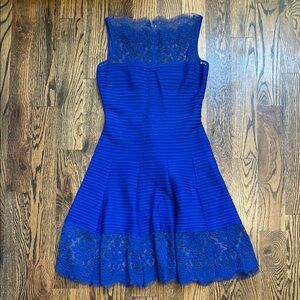 Tadashi Shoji Royal Blue Lace Dress